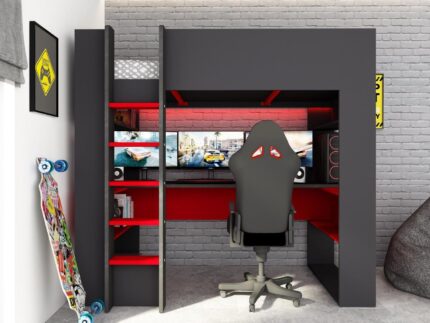 Marshall Kids Wooden Gaming High Sleeper