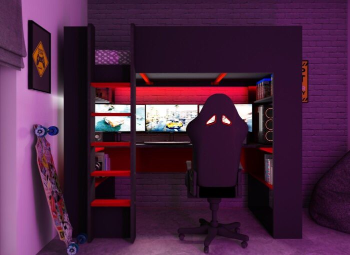 Marshall Kids Wooden Gaming High Sleeper - Image 7