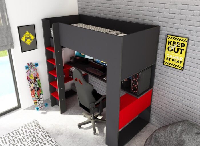 Marshall Kids Wooden Gaming High Sleeper - Image 6