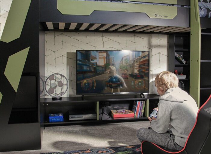 X Rocker Garrison Kids Wooden Gaming High Sleeper with Desk - Image 2