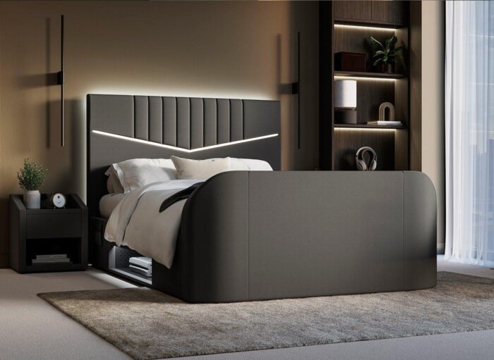 Quantum Upholstered Ottoman TV Bed Frame