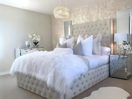 The Bella Wingback Bed | Optional Ottoman Storage Bed | The Bed Store