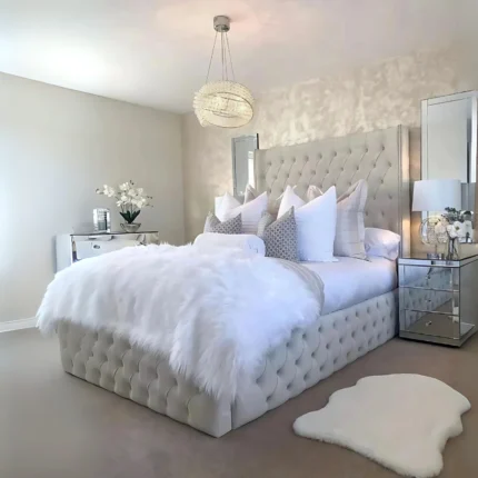 The Bella Wingback Bed | Optional Ottoman Storage Bed | The Bed Store