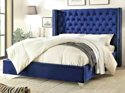 Maiyaa Wingback Bed | Optional Ottoman Storage Bed or Divan Bed With Drawer Storage