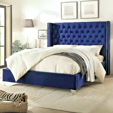 Maiyaa Wingback Bed | Optional Ottoman Storage Bed or Divan Bed With Drawer Storage