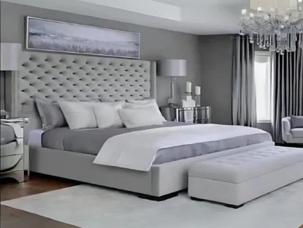 Marina Wingback Bed | Optional Ottoman Storage Bed | The Bed Store