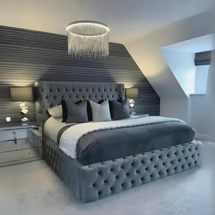 Eikko Wingback Bed | Optional Ottoman Storage Bed | The Bed Store