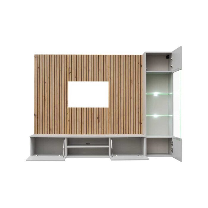"Xavi Entertainment Unit For TVs Up To 70"" - Pearl Grey 200cm" - Image 3