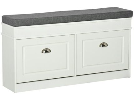 Rackhams Shoe Storage Bench with Seat Cushion Cabinet Organizer