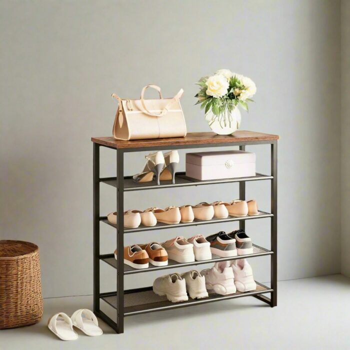 Rackhams 5-Tier Industrial Shoe Rack - Metal Frame Organizer - Image 2