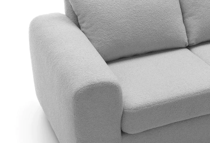 Boston Boucle 2 Seater Sofa | Light Gray - Image 3