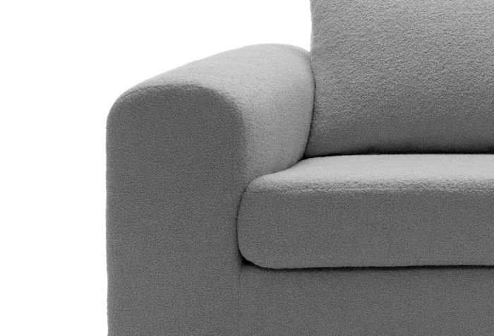 Boston Boucle 2 Seater Sofa | Dark Grey - Image 4