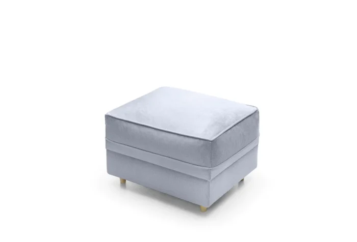 Chicago Footstool | Silver Blue - Image 4