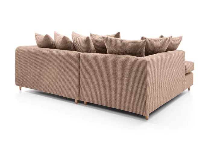 Brown Jumbo Cord Corner Sofa - Image 5