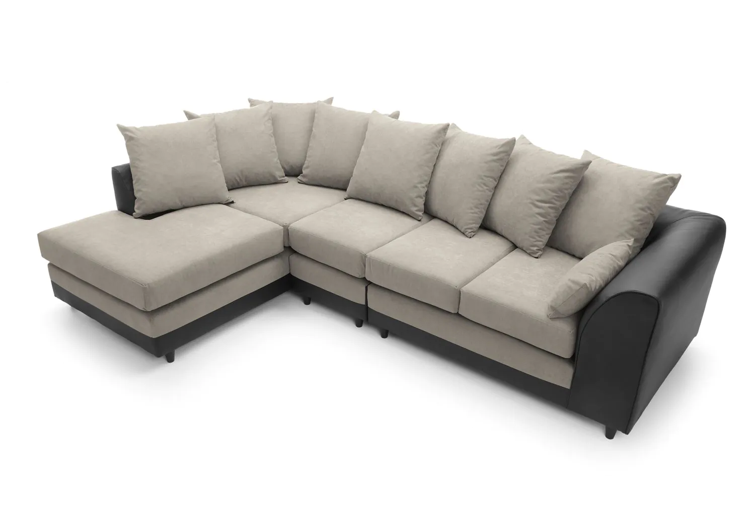 Sand DYLAN PLUS LARGE CHENILLE CORNER SOFA - Image 6