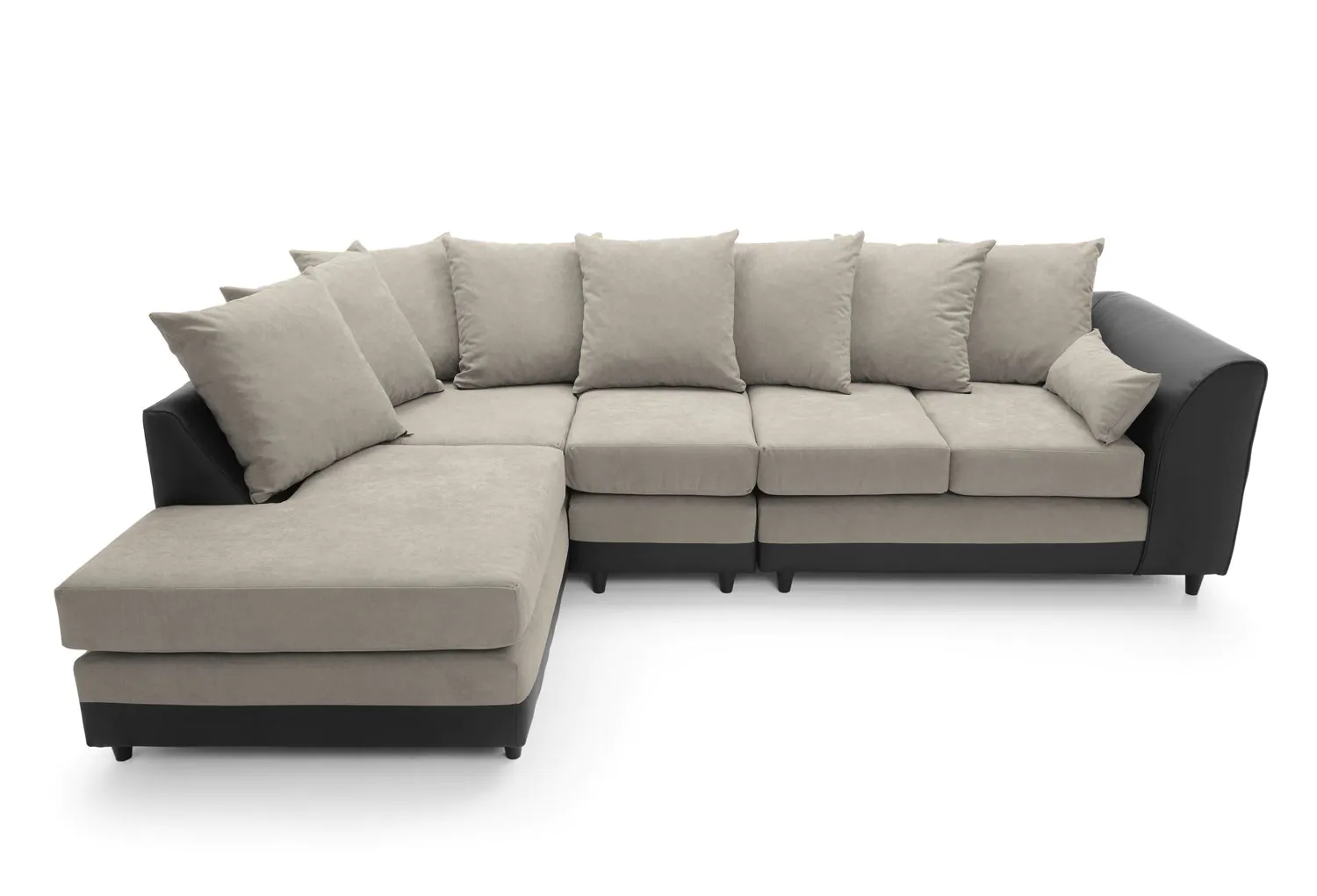 Sand DYLAN PLUS LARGE CHENILLE CORNER SOFA - Image 5