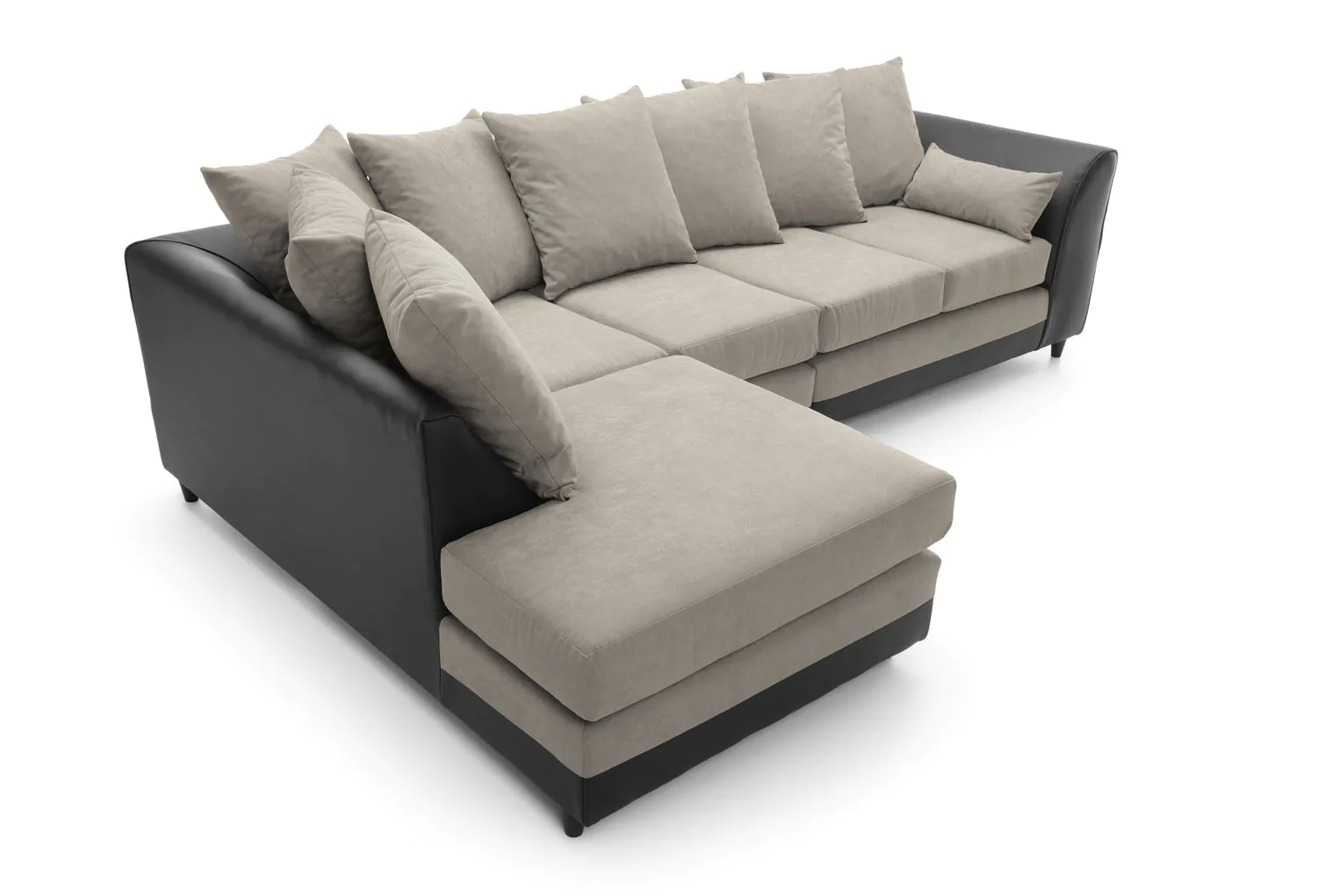 Sand DYLAN PLUS LARGE CHENILLE CORNER SOFA - Image 4