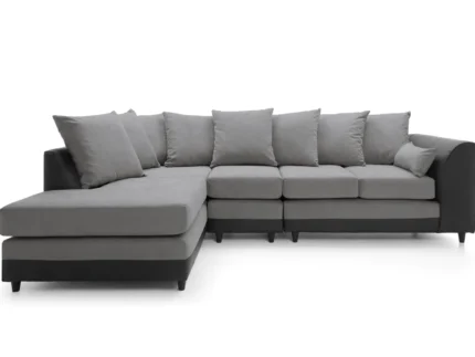 Drak Gray DYLAN PLUS LARGE CHENILLE CORNER SOFA