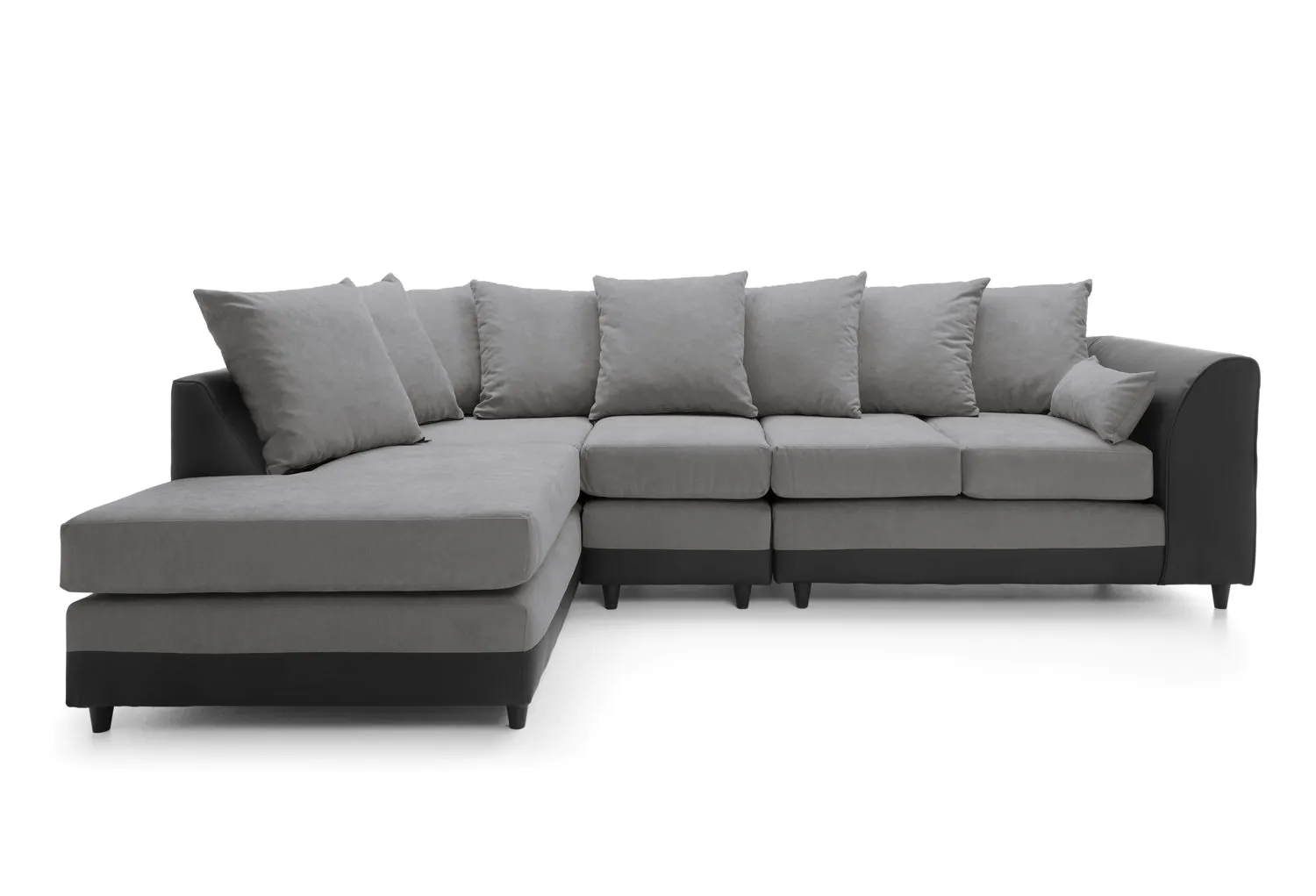 Drak Gray DYLAN PLUS LARGE CHENILLE CORNER SOFA
