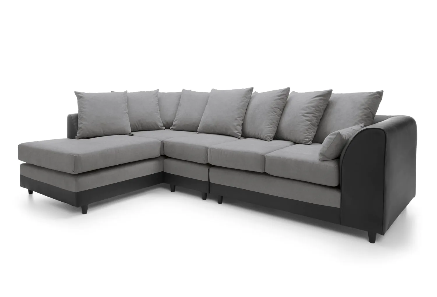 Drak Gray DYLAN PLUS LARGE CHENILLE CORNER SOFA - Image 7