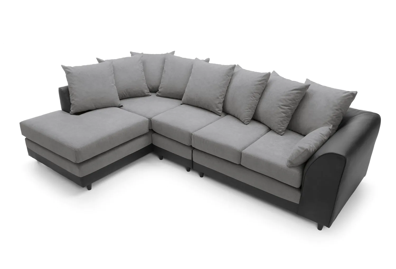 Drak Gray DYLAN PLUS LARGE CHENILLE CORNER SOFA - Image 6