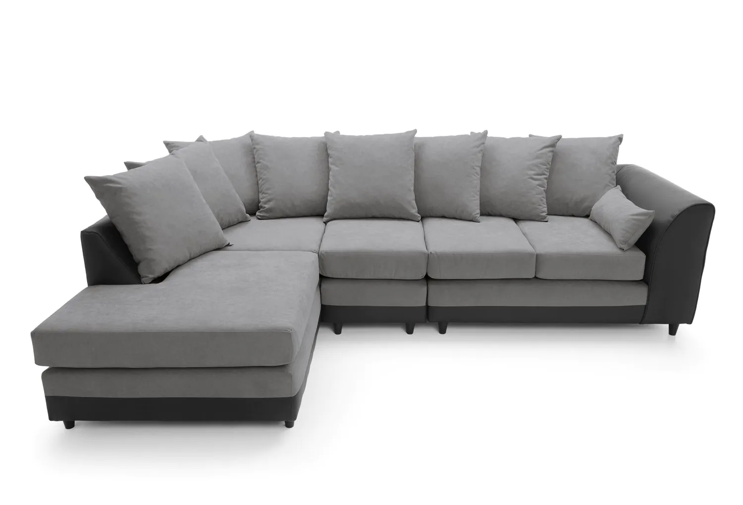 Drak Gray DYLAN PLUS LARGE CHENILLE CORNER SOFA - Image 5