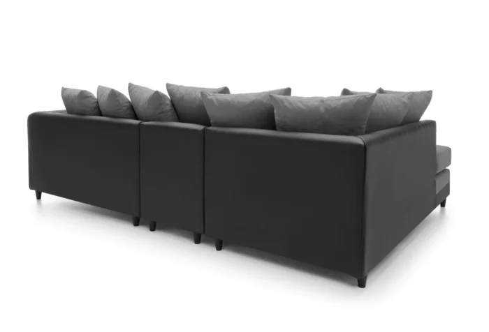 Drak Gray DYLAN PLUS LARGE CHENILLE CORNER SOFA - Image 3