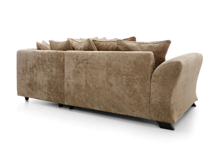 BROWN FARROW CRUSHED CHENILLE CORNER SOFA - Image 6