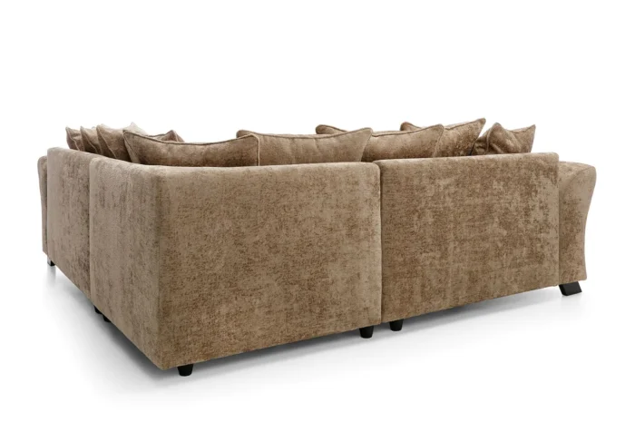 BROWN FARROW CRUSHED CHENILLE CORNER SOFA - Image 5