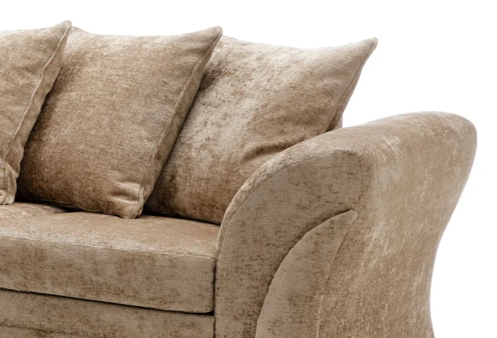 BROWN FARROW CRUSHED CHENILLE CORNER SOFA - Image 4