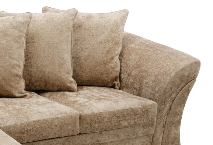BROWN FARROW CRUSHED CHENILLE CORNER SOFA - Image 3