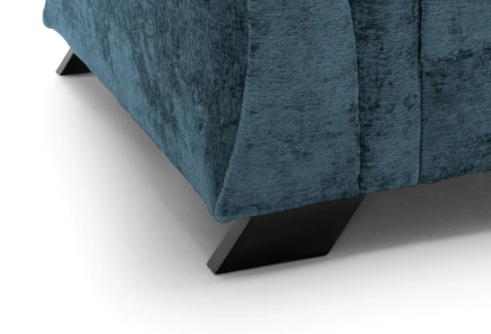 DARK BLUE FARROW CRUSHED CHENILLE CORNER SOFA - Image 2