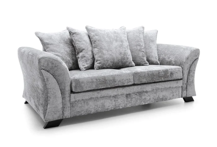 FARROW CRUSHED CHENILLE 3 SEATER SOFA - Image 8