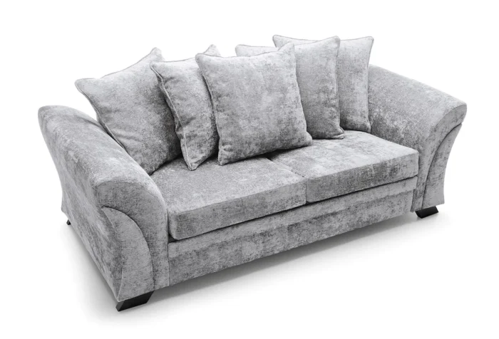 FARROW CRUSHED CHENILLE 3 SEATER SOFA - Image 6