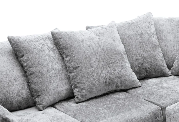 Light Gray Harriet Crushed Chenille U-Shape Sofa - Image 5
