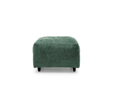 Harriet Crushed Chenille Footstool| Rifle Green