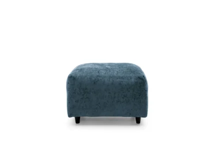 Dark Blue Harriet Crushed Chenille Footstool