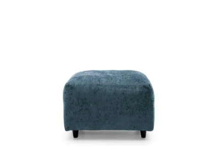 Dark Blue Harriet Crushed Chenille Footstool