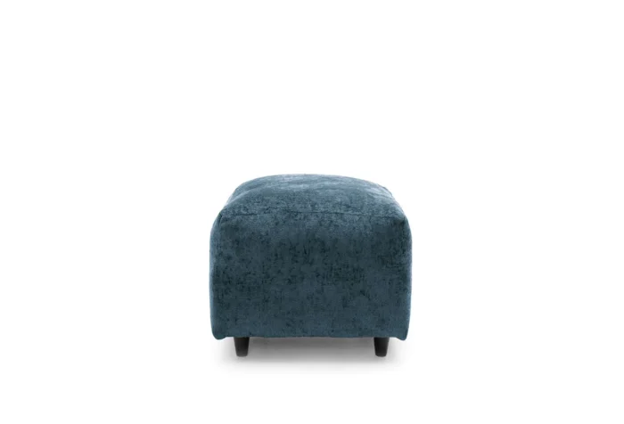 Dark Blue Harriet Crushed Chenille Footstool - Image 3