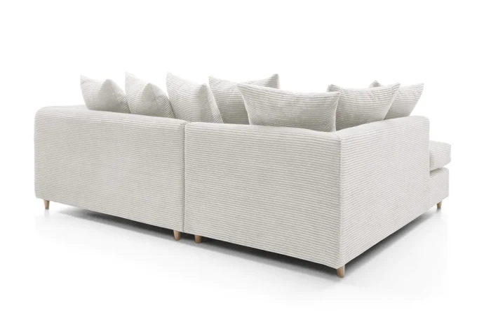 White Jumbo Cord Corner Sofa - Image 4