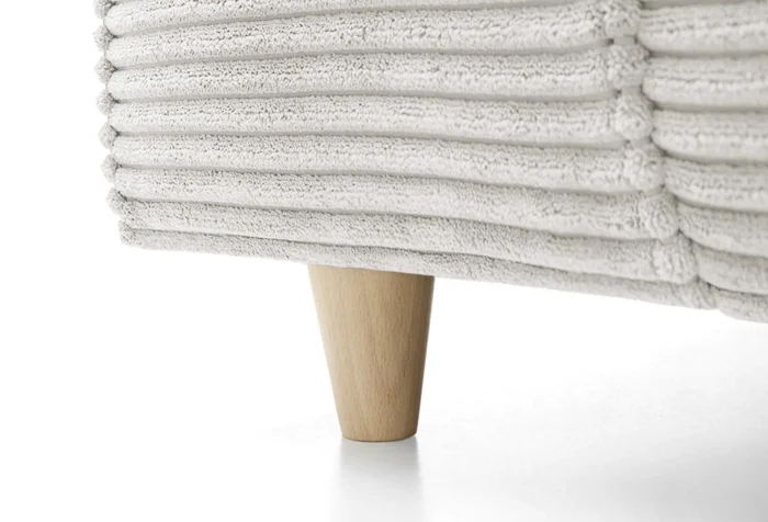 White Jumbo Cord Corner Sofa - Image 2