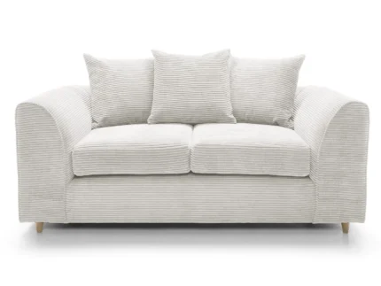 Jumbo Cord 2 Seater Sofa | White