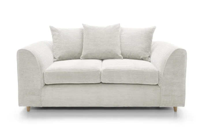 Jumbo Cord 2 Seater Sofa | White