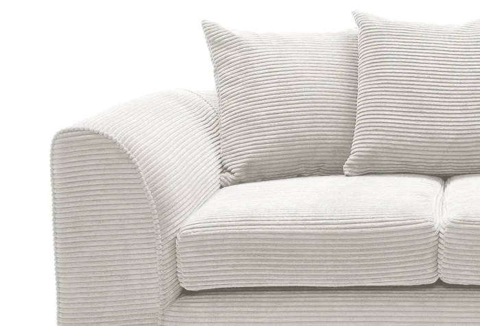 Jumbo Cord 2 Seater Sofa | White - Image 5