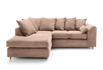 Brown Jumbo Cord Corner Sofa