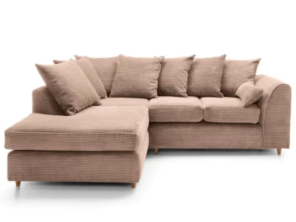 Brown Jumbo Cord Corner Sofa