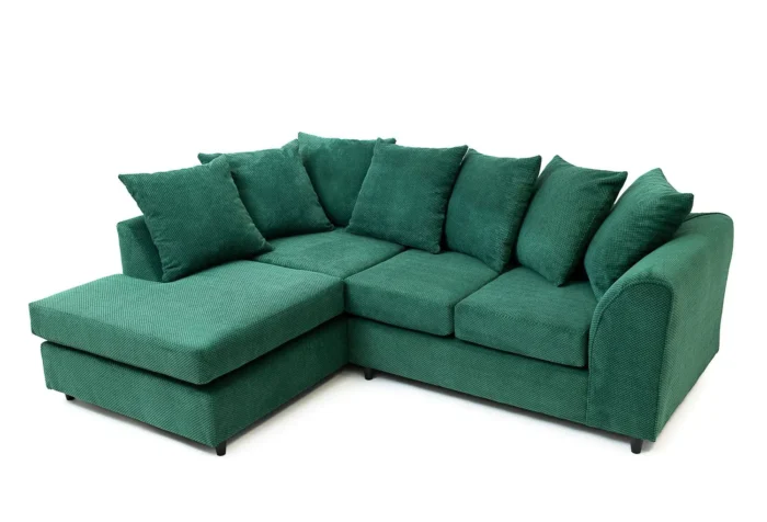 Jumbo Cord Corner Sofa Grid-Textured - Image 6