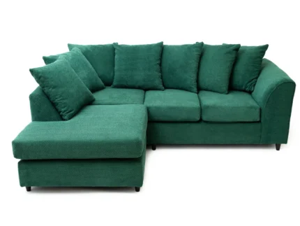 Jumbo Cord Corner Sofa Grid-Textured
