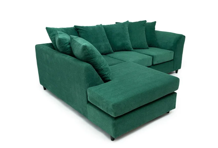Jumbo Cord Corner Sofa Grid-Textured - Image 5
