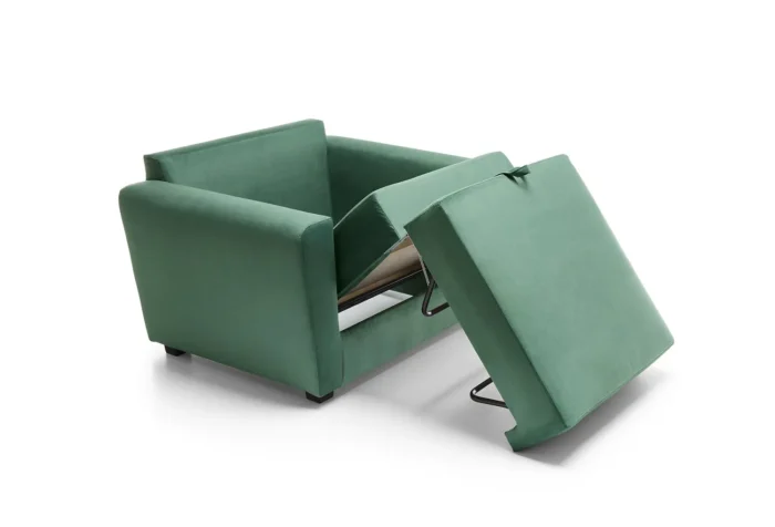 Olly Velvet Single Sofa Bed - Image 4